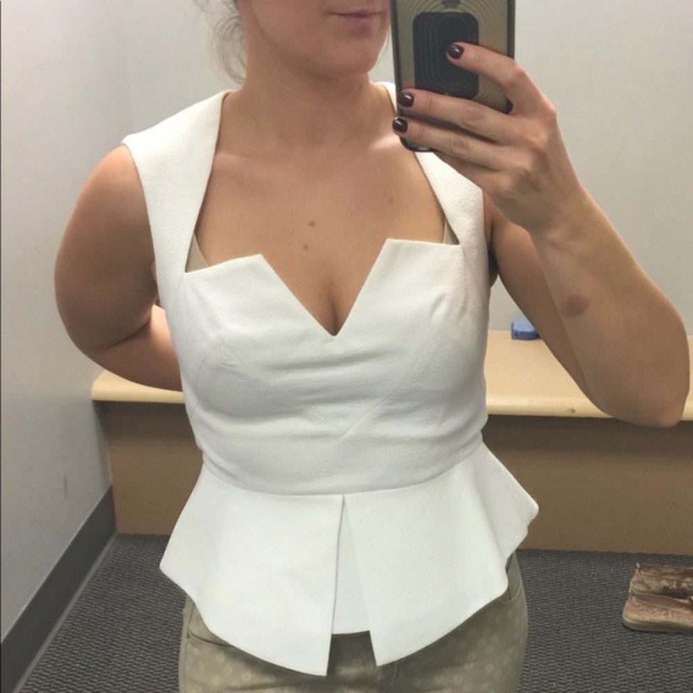Black Halo structured open back top